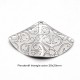 4 pendentifs acier inoxydable triangle 28x20mm