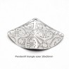 4 pendentifs acier inoxydable triangle 28x20mm