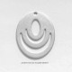 4 pendentifs ovale acier inoxydable 28x20mm
