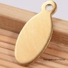 8 pendentifs sequins ovale acier  or 16x7mm