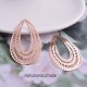 2 estampes laiton or rose goutte 40x27mm