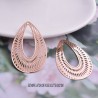 2 estampes laiton or rose goutte 40x27mm