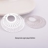 2 Estampes ronde 38mm laiton argent plaqué