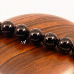 10 perles onyx noir ronde diamètre 8mm