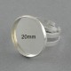 2 supports bague laiton réglable argent vif 20mm