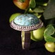 1 support de  bague plaqué argent ovale 13x18mm