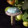 1 support de  bague plaqué argent ovale 13x18mm