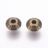 20 perles intercalaires forme soucoupe bronze 6x4mm