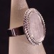 1 support de  bague plaqué argent ovale 13x18mm