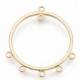 2 pendentifs chandelier connecteur laiton  or 24KT 24x21mm