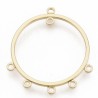 2 pendentifs chandelier connecteur laiton  or 24KT 24x21mm