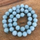 10 perles semi-précieuse rondes aigue-marine bleu  naturelle 10mm