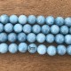 10 Perles gemmes rondes aigue marine véritable 8 mm