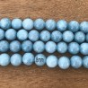 10 Perles gemmes rondes aigue marine véritable 8 mm