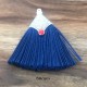 1 breloque pompon bleu saphir coton 50mm