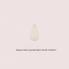 4 Sequins goutte émaillées reversible blanc 12x6mm