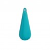 2 sequins émailles laiton longue goutte  bleu pacifique 27x10mm