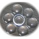 4 cabochons en verre transparent 20mm
