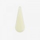 2 breloques sequins goutte laiton émaillés blanc  27x10mm