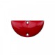 2 sequins connecteur demi lune émaille rouge vif 21x10mm