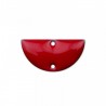 2 sequins connecteur demi lune émaille rouge vif 21x10mm