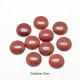 2 cabochons pierre Goldstone pailletée or 12mm