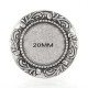 2 supports bague ronde réglable collerette fleurs argenté 20mm