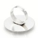 2 supports bague ronde réglable collerette fleurs argenté 20mm