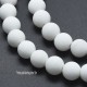 10 perles jade ronde blanche givrée 10mm