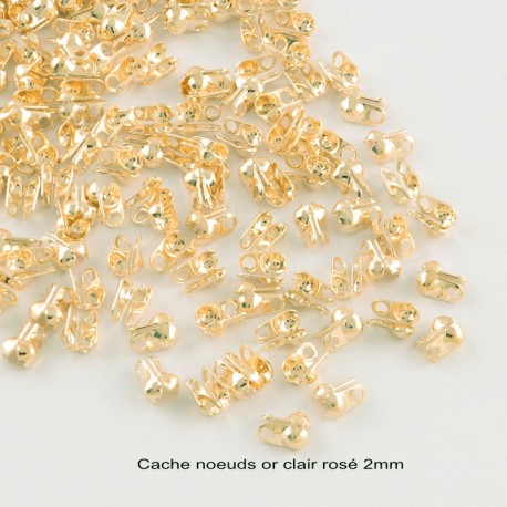 50 Cache noeuds or clair rosé 2mm