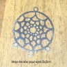 2 Estampes 30x35mm attrapes rêve laiton plaqué argent
