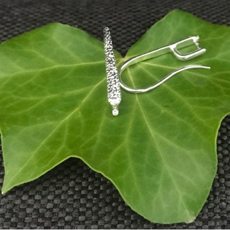 1paire boucle d'oreille crochet longue argent 925