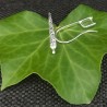 1 paire boucle d'oreille crochet longue argent 925