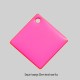 4 sequins losange cuivre email rose fluo 25mm