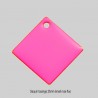 4 sequins losange cuivre émail rose fluo 25mm