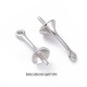 10 bélières calotte  laiton platine 17x6mm