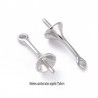 10 bélières calotte  laiton platine 17x6mm