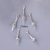 10 bélières calotte  cuivre argenté vif 17x4mm