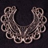4 connecteurs chandelier demi-lune argenté 33x39mm