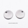 20 sequins ronds acier inoxydable argenté 8mm