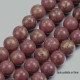 10 perles jade Mashan 8mm chocolat paillette or