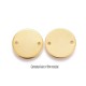 4 connecteurs rond acier or lisse plat 16mm