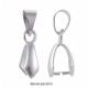 10 Bélières laiton platine 20x7mm