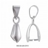 10 Bélières laiton platine 20x7mm
