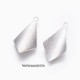 6 Pendentifs losange laiton plaqué  platine texturé 25x12mm