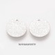 6 sequins laiton plaqué ronds stardust 12mm