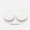 6 sequins laiton plaqué ronds stardust 12mm