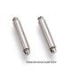 8 Breloques connecteur batons acier inoxydable 19x3,5mm