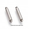 8 Breloques connecteur batons acier inoxydable 19x3,5mm