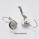 6 boucles d'oreille  support cabochon acier inoxydable 8mm
